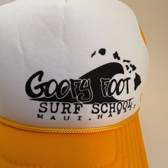 Goofy Foot Surf School Maui Hawaii Trucker Hat w/ Rope Adjustable Snapback Cap - Picture 2 of 9